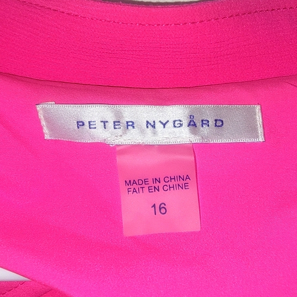 Neon pink Peter Nygard blazer zip front size 16. Working pockets. - Picture 3 of 3